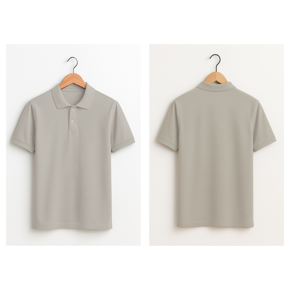 13435GRI Polo Yaka Tişört